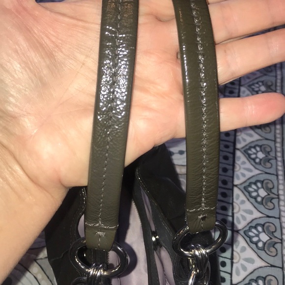 Coach Mia Maggie Graphite Patent Leather Hobo Bag - Picture 11 of 16